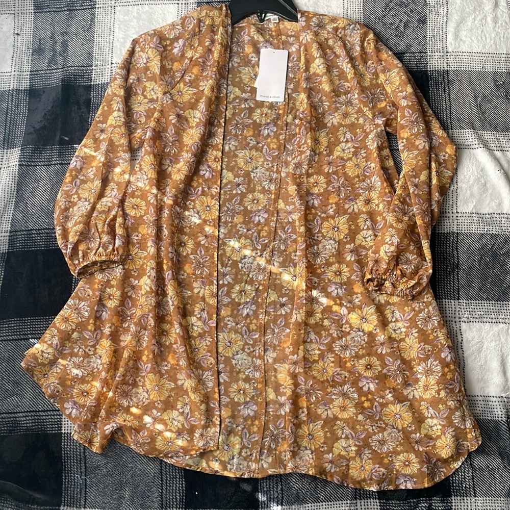 Thread & Clover Sheer‎ Floral Dress Cover